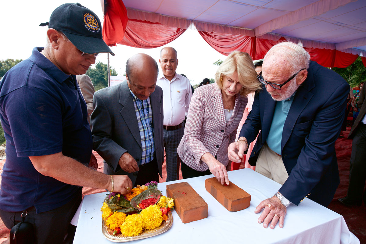 Stone laying ceremony