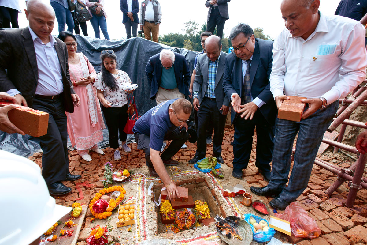 Stone laying ceremony