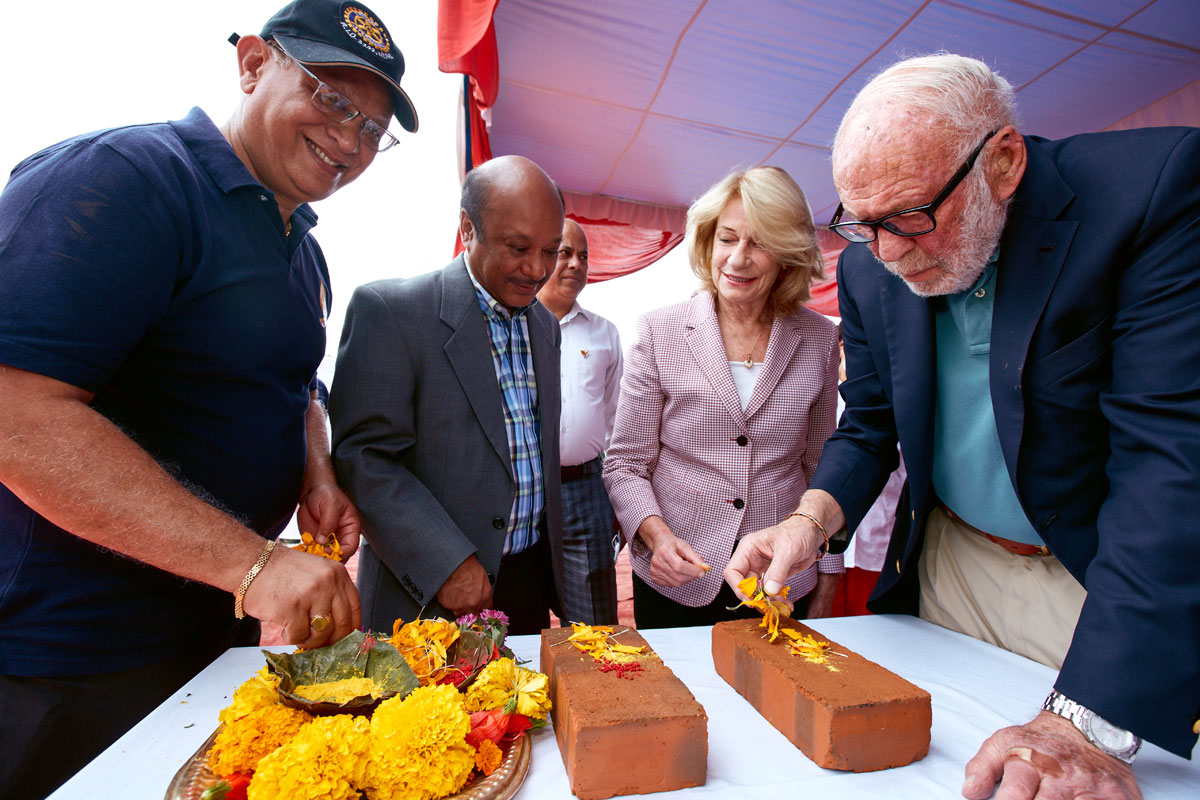 Stone laying ceremony