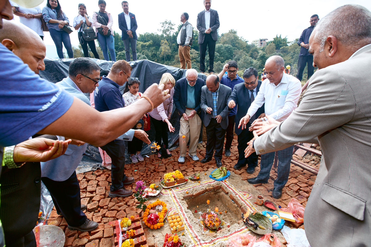 Stone laying ceremony